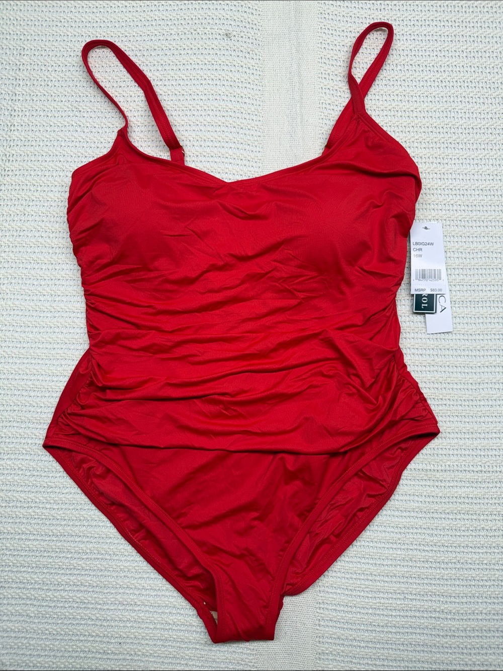 La Blanca Tommy Control Bold Red One-Piece Swimsuit